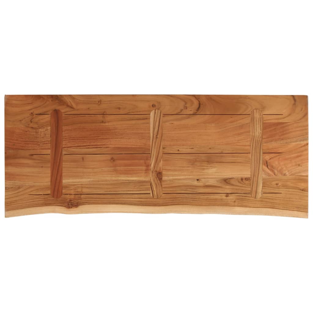 Tafelblad rechthoekig natuurlijke rand 100x40x3,8 cm acaciahout is nu te koop bij PeponiXL, paradijselijk wonen!