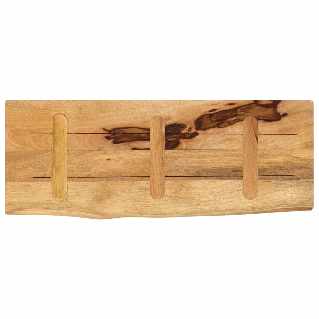 Tafelblad met natuurlijke rand 90x30x2,5 cm massief mangohout is nu te koop bij PeponiXL, paradijselijk wonen!
