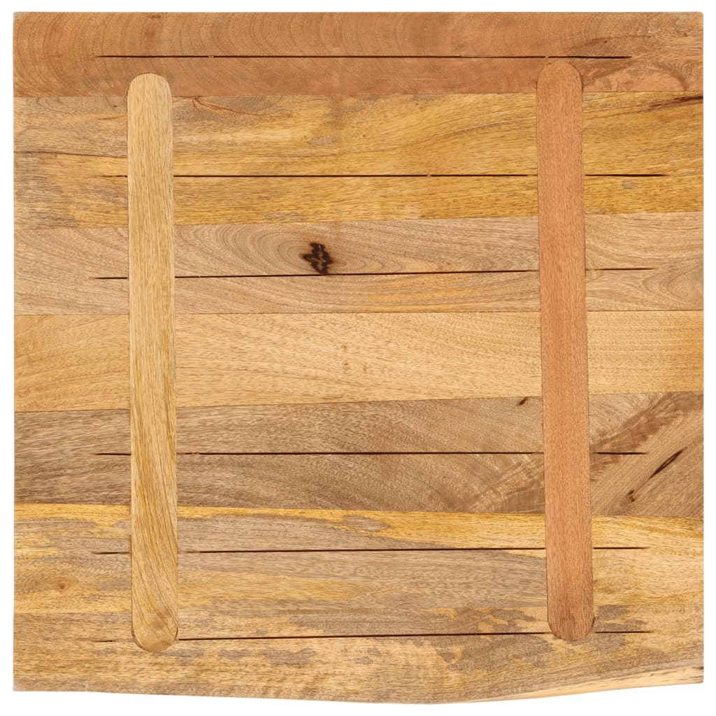 Tafelblad met natuurlijke rand 40x40x2,5 cm massief mangohout is nu te koop bij PeponiXL, paradijselijk wonen!