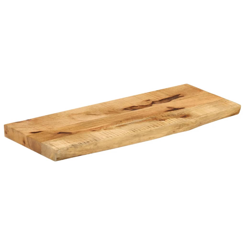 Tafelblad met natuurlijke rand 90x40x2,5 cm massief mangohout is nu te koop bij PeponiXL, paradijselijk wonen!