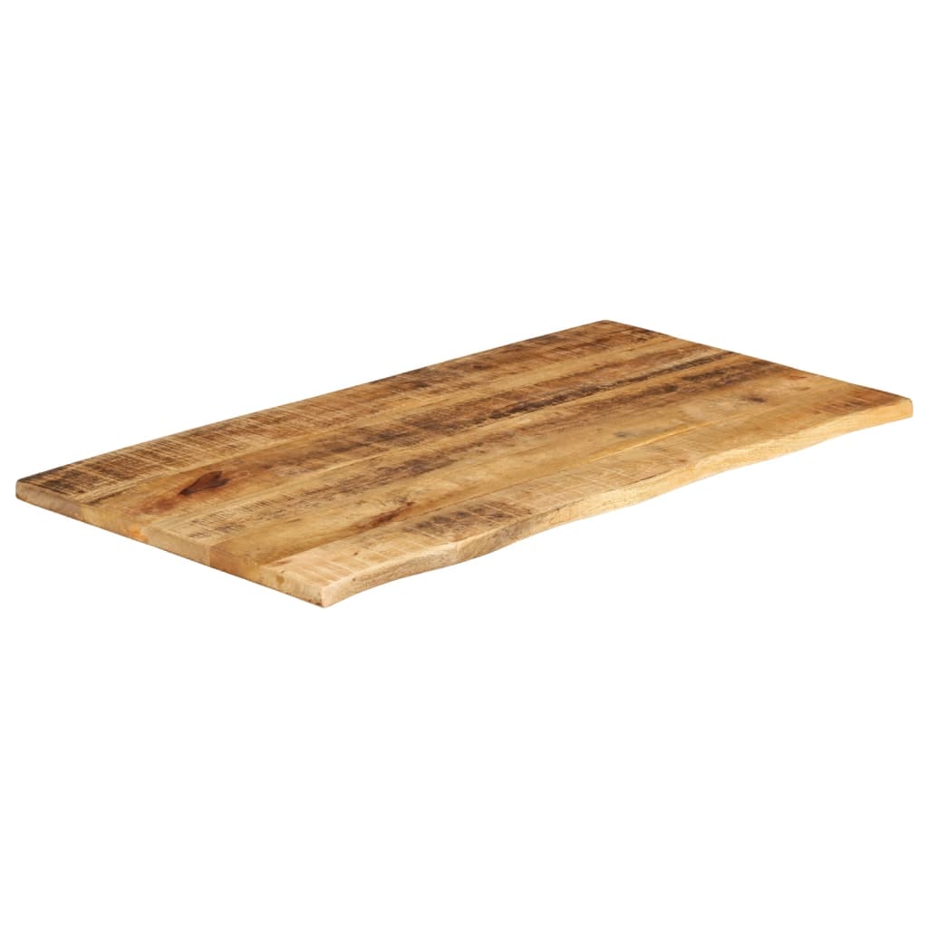 Tafelblad met natuurlijke rand 100x60x2,5 cm massief mangohout is nu te koop bij PeponiXL, paradijselijk wonen!