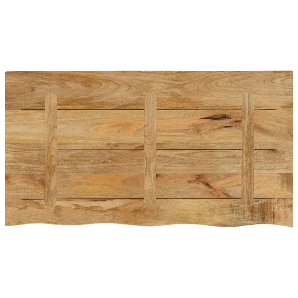 Tafelblad met natuurlijke rand 100x60x2,5 cm massief mangohout is nu te koop bij PeponiXL, paradijselijk wonen!