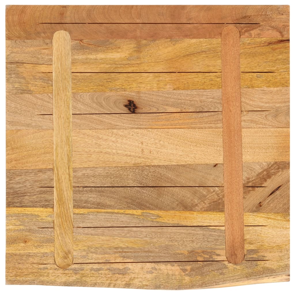 Tafelblad met natuurlijke rand 80x80x2,5 cm massief mangohout is nu te koop bij PeponiXL, paradijselijk wonen!