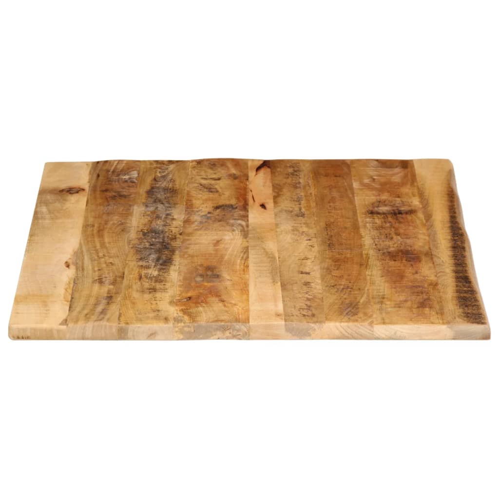 Tafelblad met natuurlijke rand 100x80x2,5 cm massief mangohout is nu te koop bij PeponiXL, paradijselijk wonen!