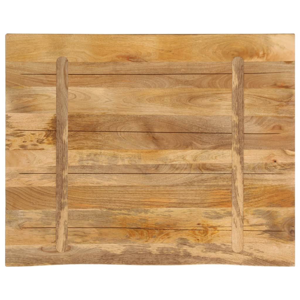 Tafelblad met natuurlijke rand 100x80x2,5 cm massief mangohout is nu te koop bij PeponiXL, paradijselijk wonen!