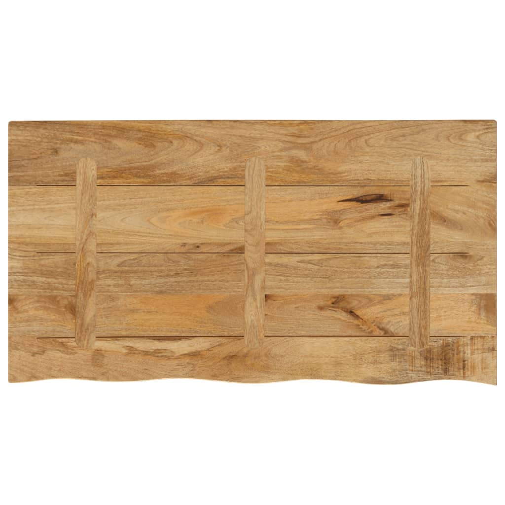 Tafelblad met natuurlijke rand 100x60x3,8 cm massief mangohout is nu te koop bij PeponiXL, paradijselijk wonen!