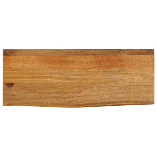 Tafelblad met natuurlijke rand 90x40x3,8 cm massief mangohout is nu te koop bij PeponiXL, paradijselijk wonen!