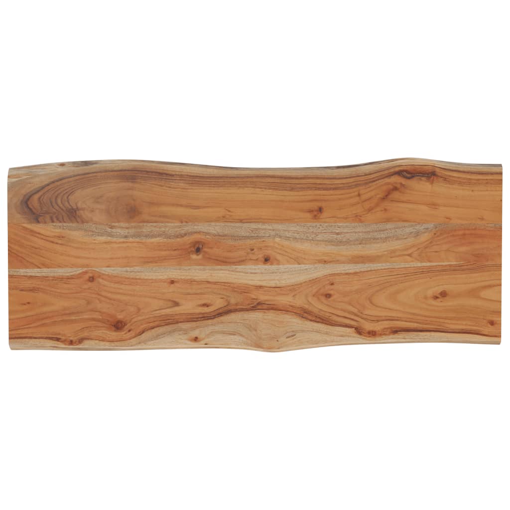 Tafelblad rechthoekig natuurlijke rand 100x40x2,5 cm acaciahout is nu te koop bij PeponiXL, paradijselijk wonen!