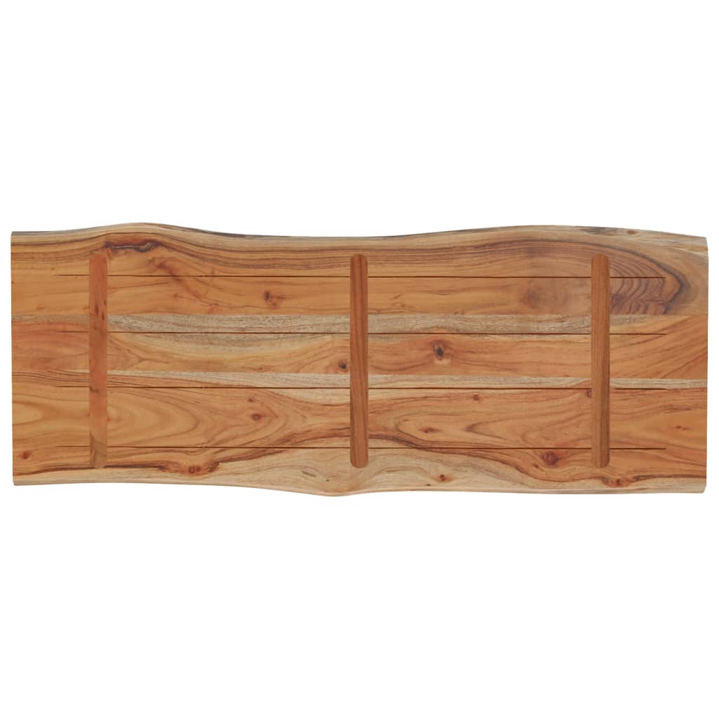 Tafelblad rechthoekig natuurlijke rand 100x40x2,5 cm acaciahout is nu te koop bij PeponiXL, paradijselijk wonen!