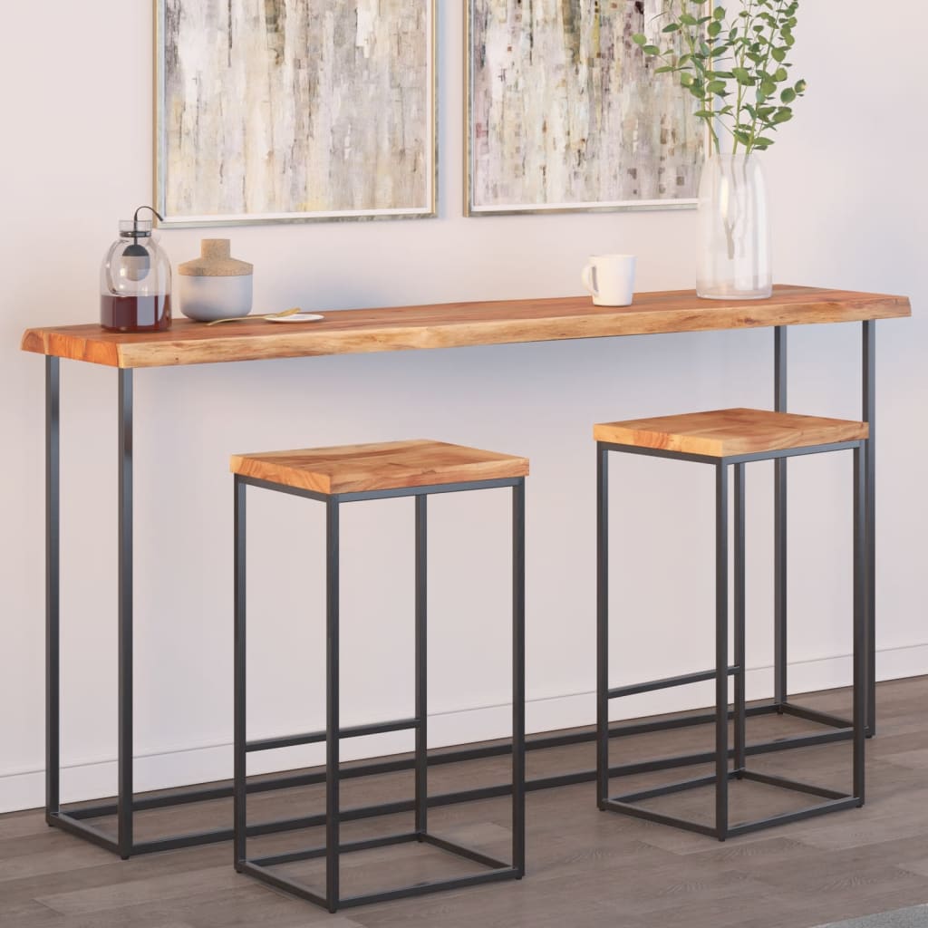 Tafelblad rechthoekig natuurlijke rand 160x40x2,5 cm acaciahout is nu te koop bij PeponiXL, paradijselijk wonen!