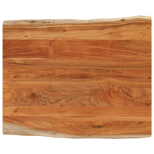 Tafelblad rechthoekig natuurlijke rand 100x80x2,5 cm acaciahout is nu te koop bij PeponiXL, paradijselijk wonen!