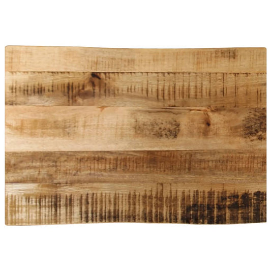Tafelblad met natuurlijke rand 60x40x2,5 cm massief mangohout is nu te koop bij PeponiXL, paradijselijk wonen!