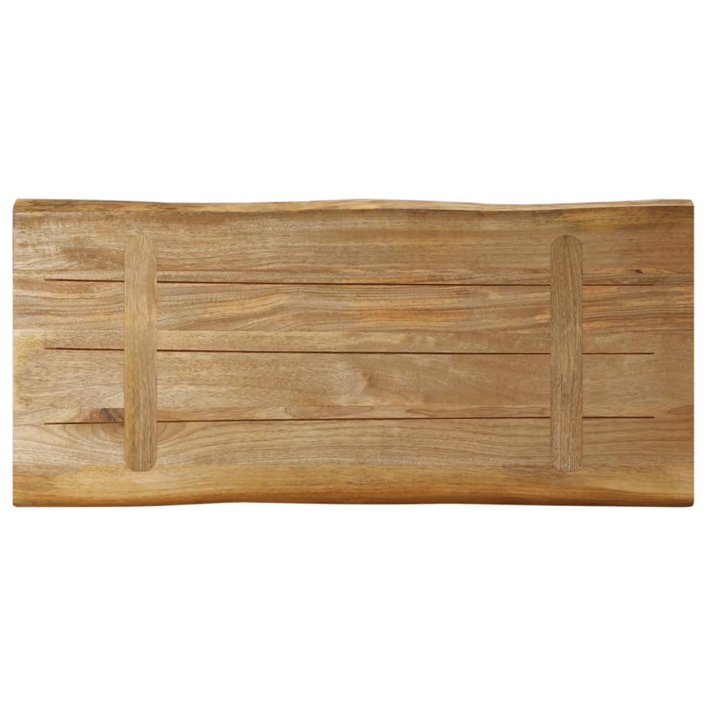 Tafelblad met natuurlijke rand 80x40x2,5 cm massief mangohout is nu te koop bij PeponiXL, paradijselijk wonen!