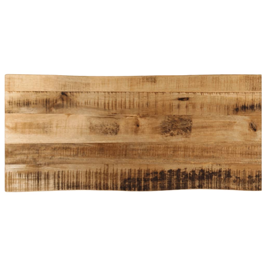 Tafelblad met natuurlijke rand 100x40x2,5 cm massief mangohout is nu te koop bij PeponiXL, paradijselijk wonen!