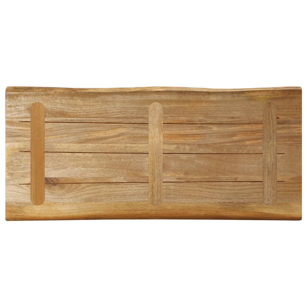 Tafelblad met natuurlijke rand 100x40x2,5 cm massief mangohout is nu te koop bij PeponiXL, paradijselijk wonen!