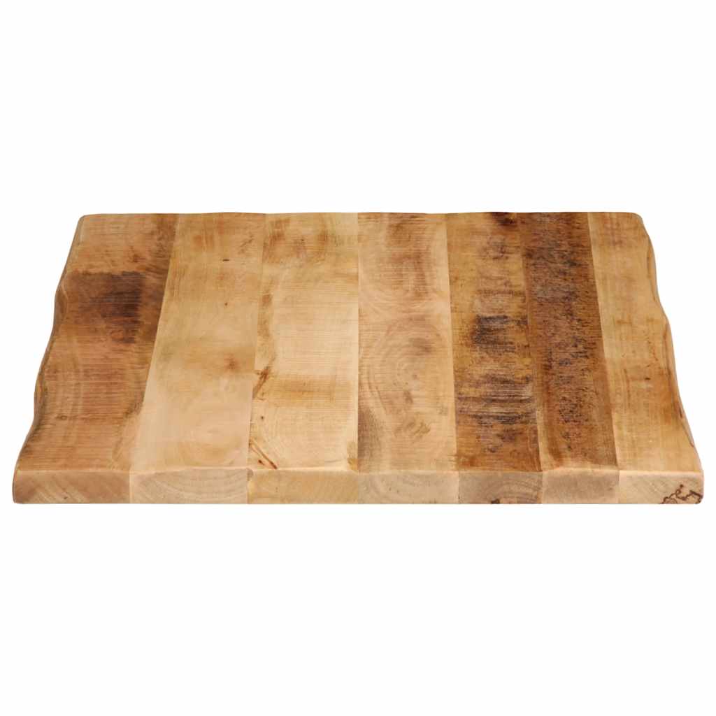 Tafelblad met natuurlijke rand 80x60x2,5 cm massief mangohout is nu te koop bij PeponiXL, paradijselijk wonen!