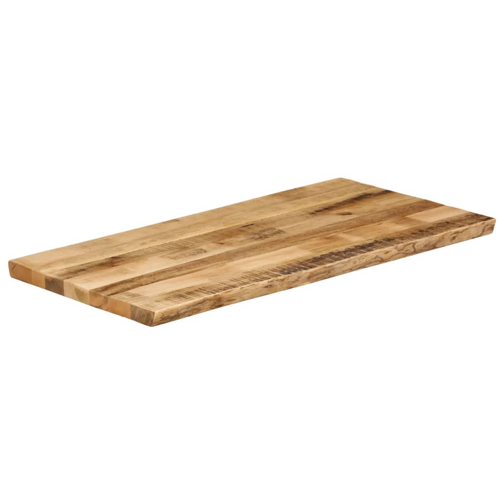 Tafelblad met natuurlijke rand 100x60x2,5 cm massief mangohout is nu te koop bij PeponiXL, paradijselijk wonen!