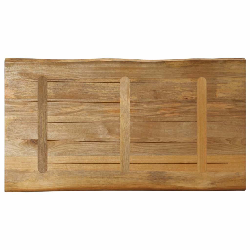 Tafelblad met natuurlijke rand 100x60x2,5 cm massief mangohout is nu te koop bij PeponiXL, paradijselijk wonen!
