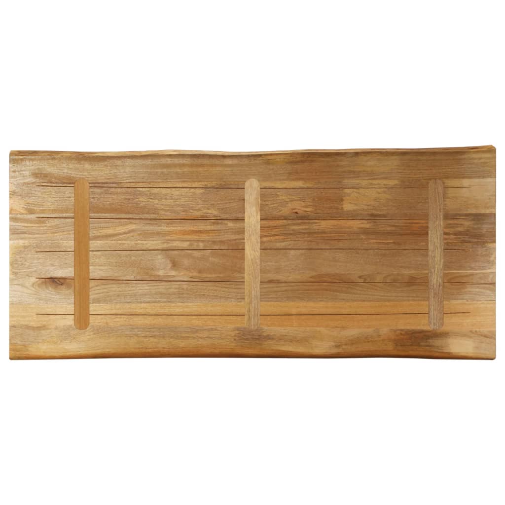 Tafelblad met natuurlijke rand 140x60x2,5 cm massief mangohout is nu te koop bij PeponiXL, paradijselijk wonen!
