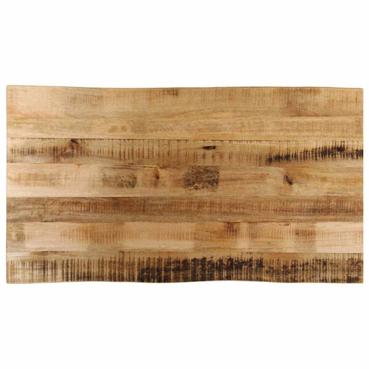 Tafelblad met natuurlijke rand 100x60x3,8 cm massief mangohout is nu te koop bij PeponiXL, paradijselijk wonen!