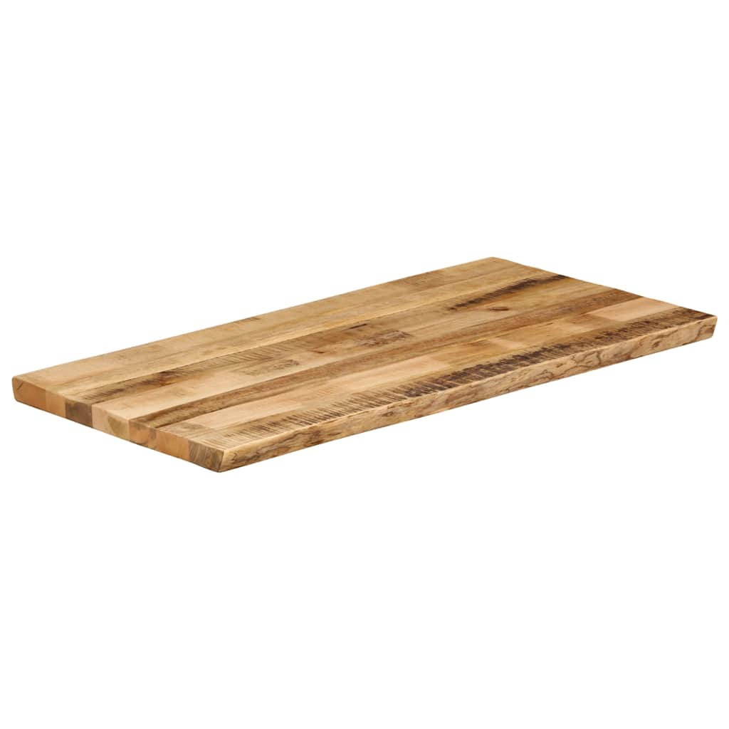 Tafelblad met natuurlijke rand 100x60x3,8 cm massief mangohout is nu te koop bij PeponiXL, paradijselijk wonen!