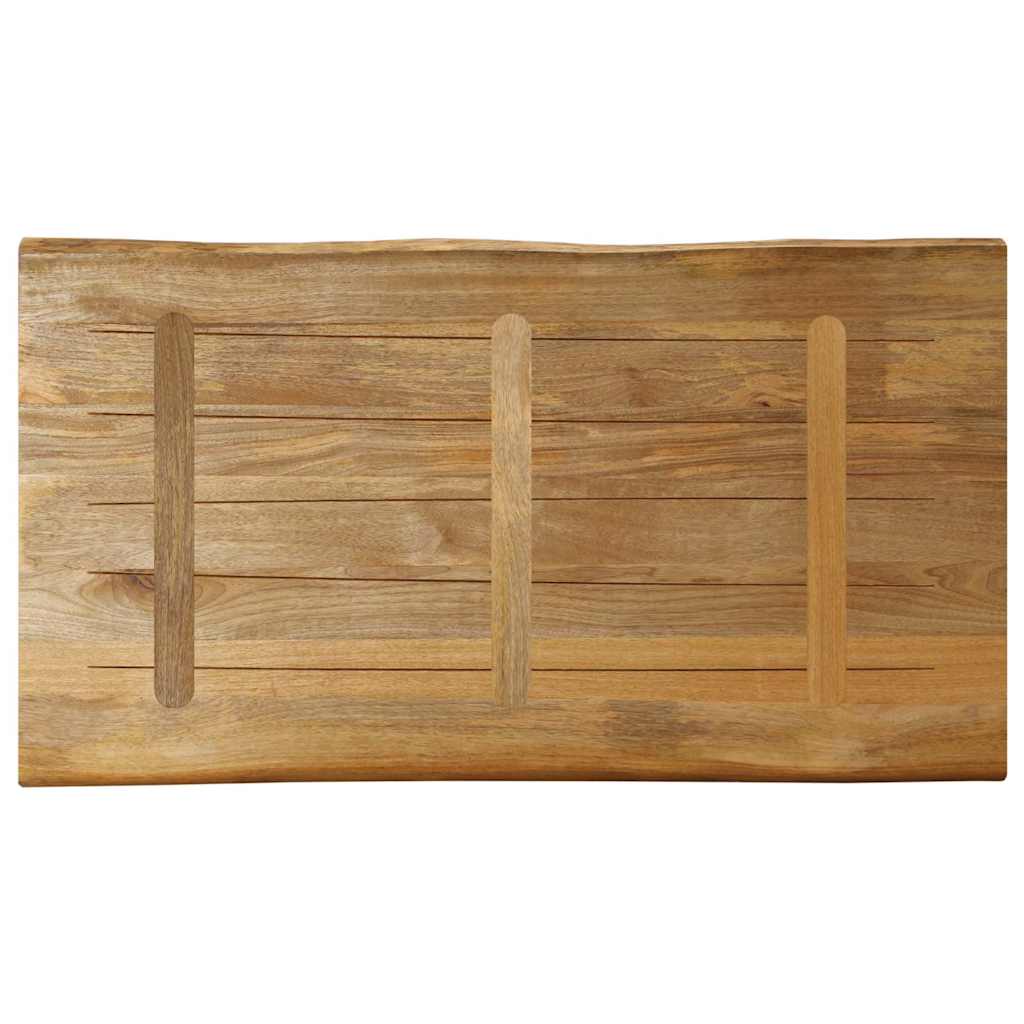 Tafelblad met natuurlijke rand 100x60x3,8 cm massief mangohout is nu te koop bij PeponiXL, paradijselijk wonen!