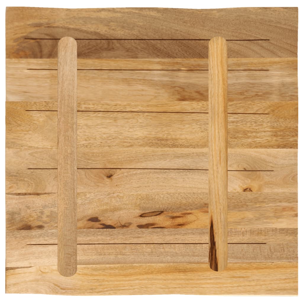Tafelblad met natuurlijke rand 80x80x3,8 cm massief mangohout is nu te koop bij PeponiXL, paradijselijk wonen!