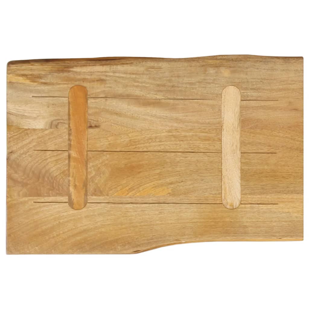 Tafelblad met natuurlijke rand 50x40x2,5 cm massief mangohout is nu te koop bij PeponiXL, paradijselijk wonen!