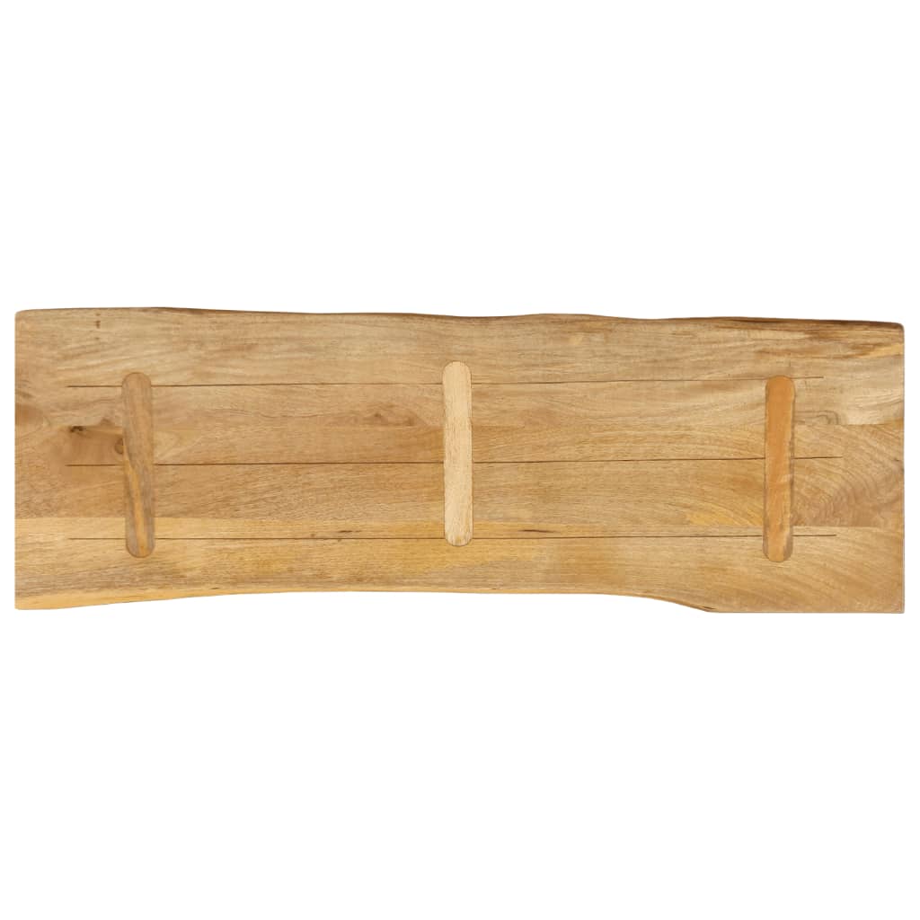 Tafelblad met natuurlijke rand 140x40x2,5 cm massief mangohout