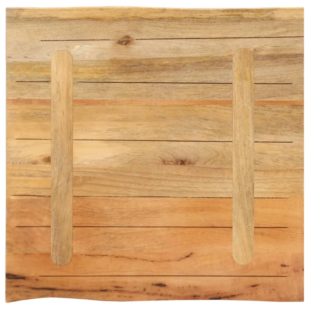Tafelblad met natuurlijke rand 80x80x2,5 cm massief mangohout is nu te koop bij PeponiXL, paradijselijk wonen!