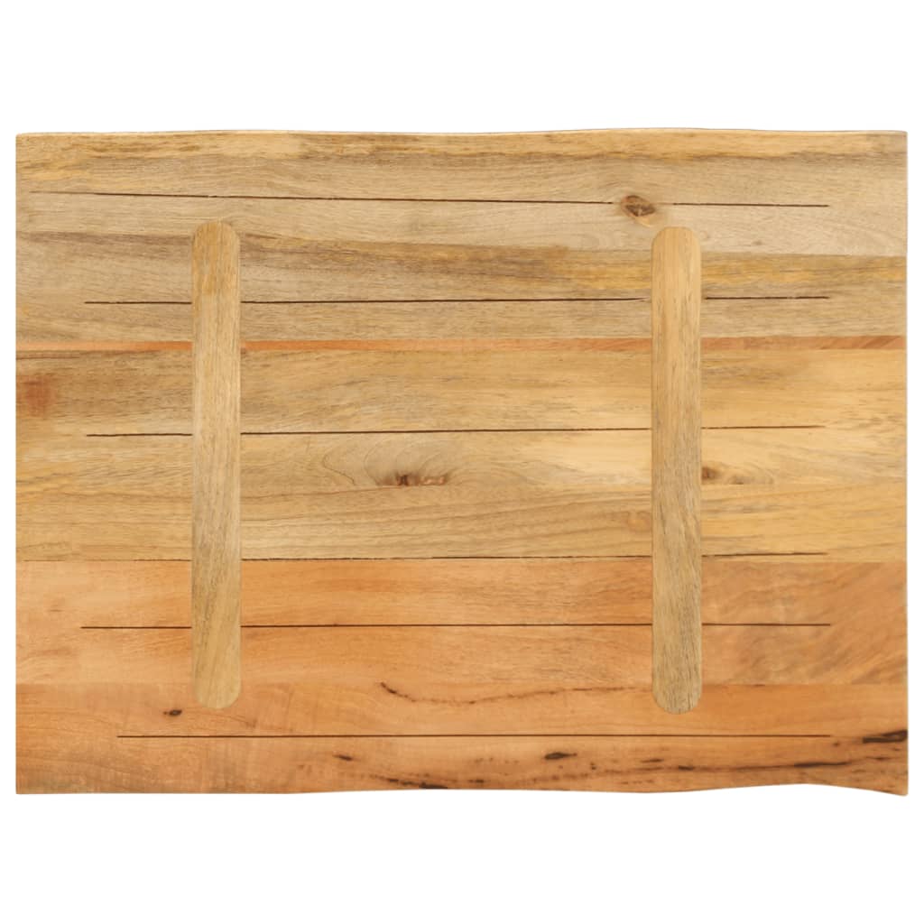 Tafelblad met natuurlijke rand 90x60x3,8 cm massief mangohout is nu te koop bij PeponiXL, paradijselijk wonen!