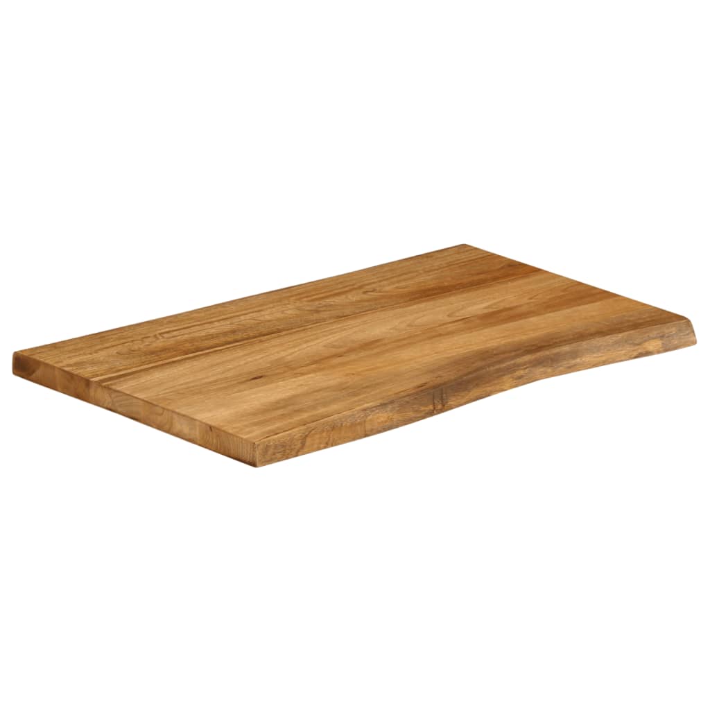 Tafelblad met natuurlijke rand 90x60x2,5 cm massief mangohout is nu te koop bij PeponiXL, paradijselijk wonen!