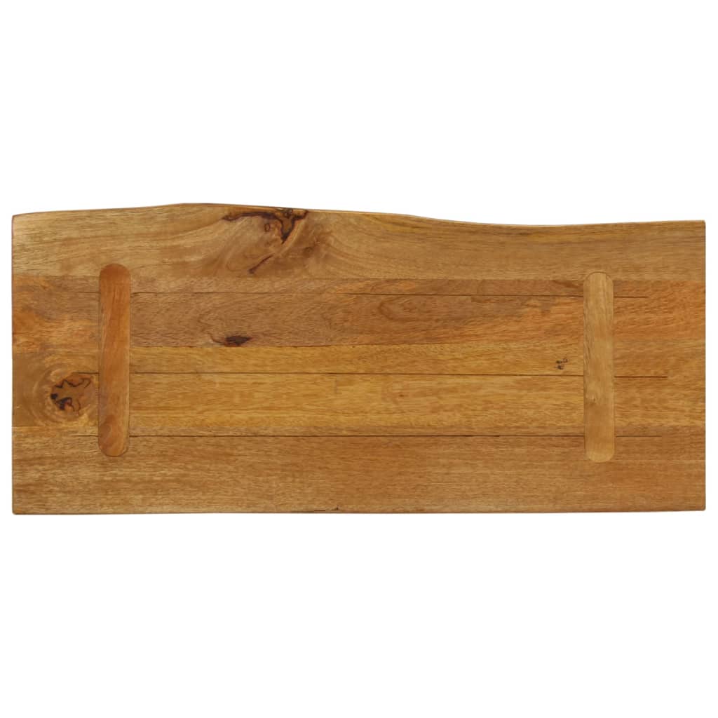 Tafelblad met natuurlijke rand 80x40x3,8 cm massief mangohout is nu te koop bij PeponiXL, paradijselijk wonen!