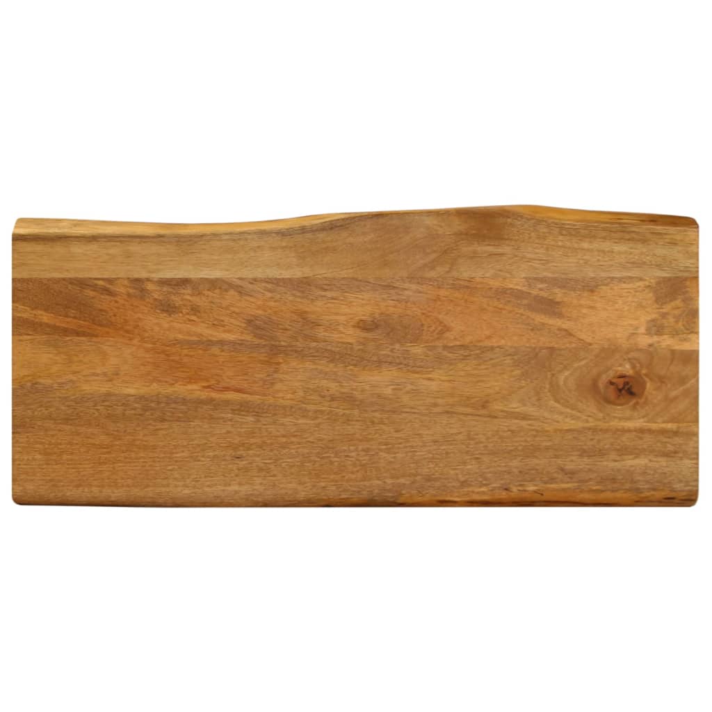 Tafelblad met natuurlijke rand 90x40x3,8 cm massief mangohout is nu te koop bij PeponiXL, paradijselijk wonen!