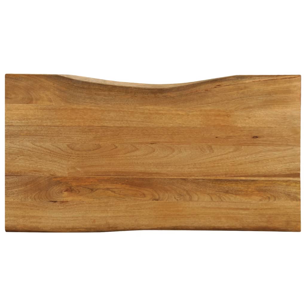 Tafelblad met natuurlijke rand 100x60x3,8 cm massief mangohout is nu te koop bij PeponiXL, paradijselijk wonen!