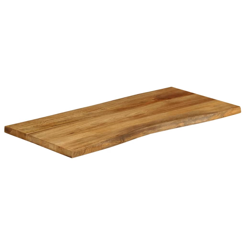Tafelblad met natuurlijke rand 100x60x3,8 cm massief mangohout is nu te koop bij PeponiXL, paradijselijk wonen!
