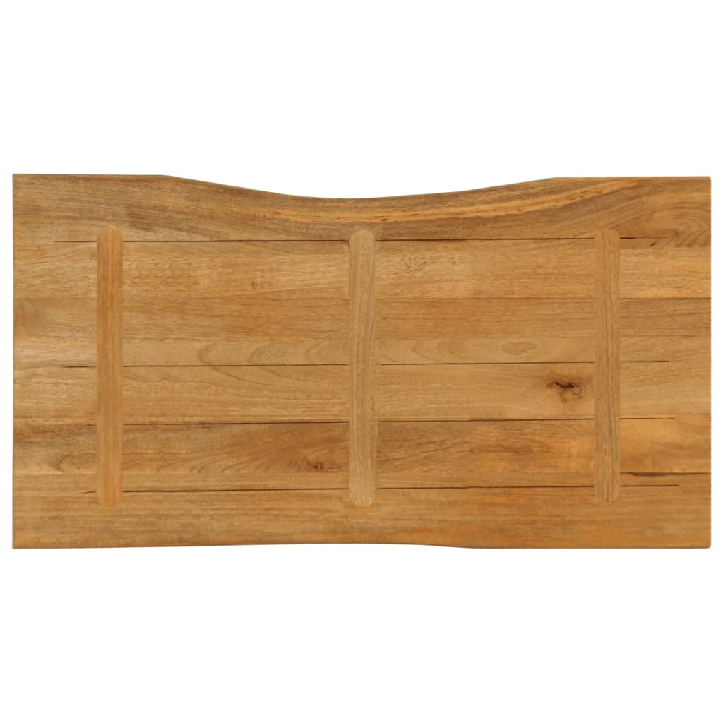 Tafelblad met natuurlijke rand 100x60x3,8 cm massief mangohout is nu te koop bij PeponiXL, paradijselijk wonen!