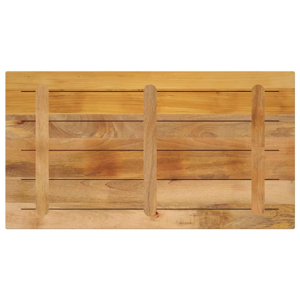 Tafelblad rechthoekig 100x70x2,5 cm massief ruw mangohout is nu te koop bij PeponiXL, paradijselijk wonen!