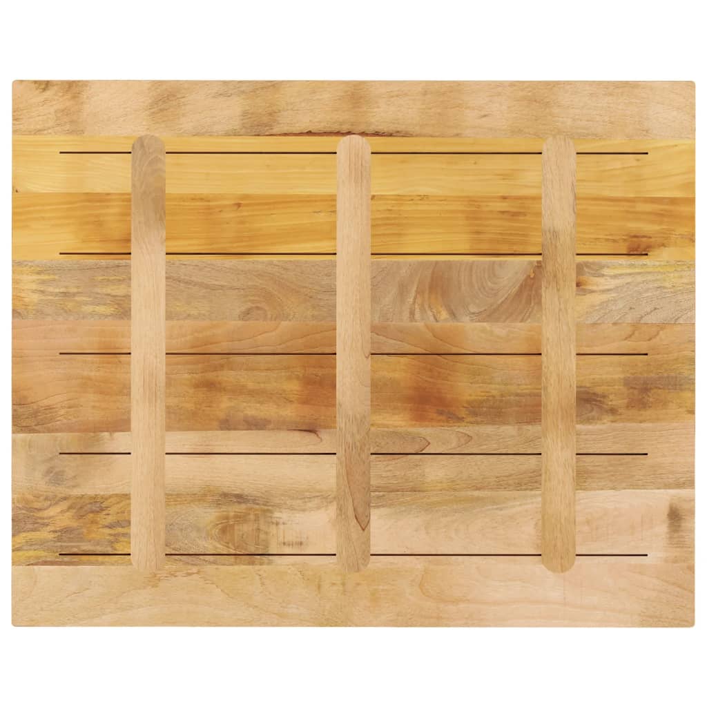 Tafelblad rechthoekig 100x80x2,5 cm massief ruw mangohout is nu te koop bij PeponiXL, paradijselijk wonen!