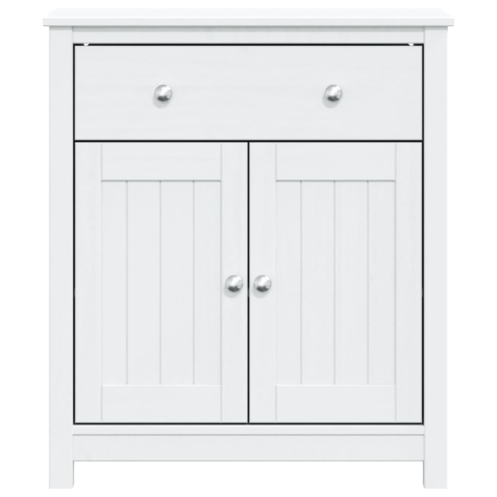 Badkamerkast BERG 69,5x34x80 cm massief grenenhout wit is nu te koop bij PeponiXL, paradijselijk wonen!
