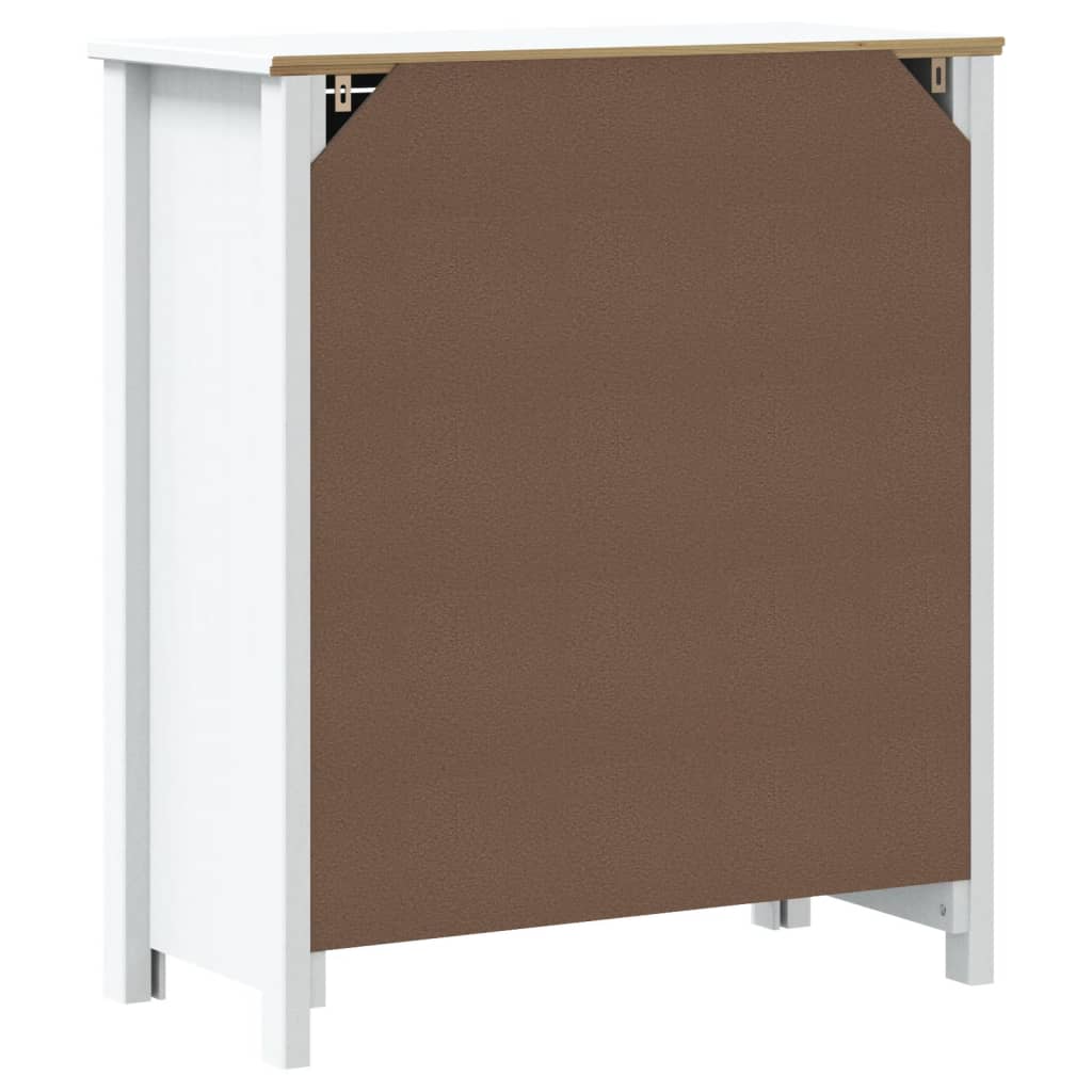 Badkamerkast BERG 69,5x34x80 cm massief grenenhout wit is nu te koop bij PeponiXL, paradijselijk wonen!
