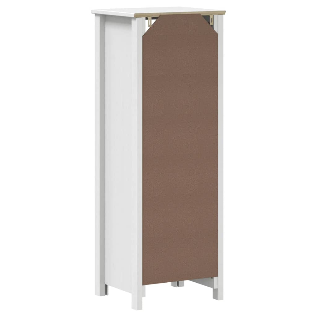 Badkamerkast BERG 40x34x110 cm massief grenenhout wit is nu te koop bij PeponiXL, paradijselijk wonen!