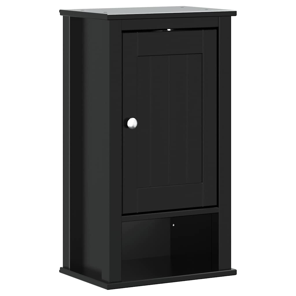 Badkamerkast BERG 40x27x71,5 cm massief grenenhout zwart is nu te koop bij PeponiXL, paradijselijk wonen!