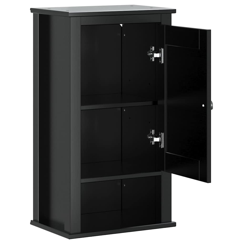 Badkamerkast BERG 40x27x71,5 cm massief grenenhout zwart is nu te koop bij PeponiXL, paradijselijk wonen!