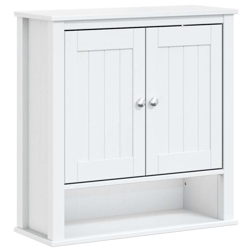 Badkamerkast BERG 69,5x27x71,5 cm massief grenenhout wit is nu te koop bij PeponiXL, paradijselijk wonen!