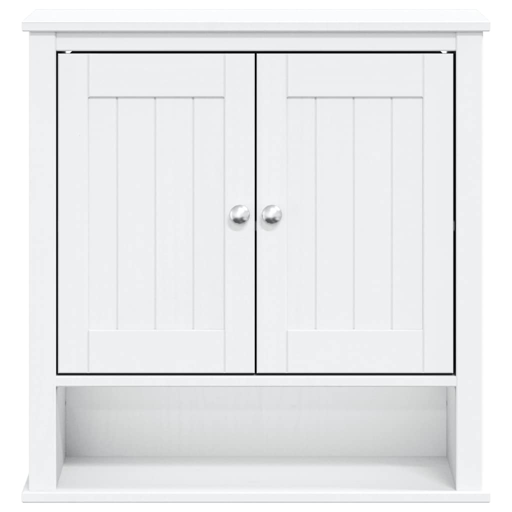 Badkamerkast BERG 69,5x27x71,5 cm massief grenenhout wit is nu te koop bij PeponiXL, paradijselijk wonen!