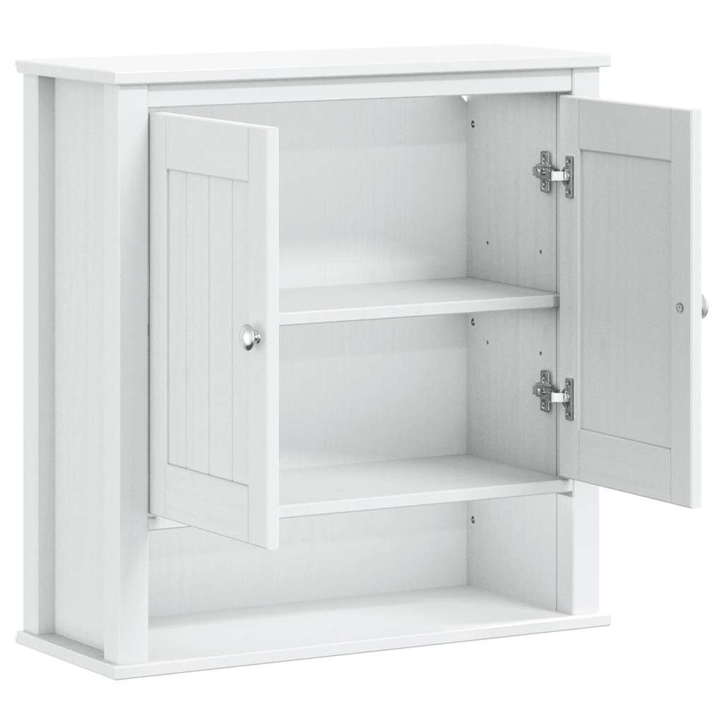 Badkamerkast BERG 69,5x27x71,5 cm massief grenenhout wit is nu te koop bij PeponiXL, paradijselijk wonen!