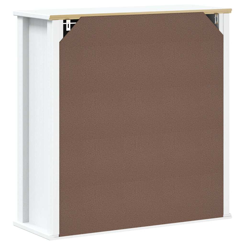 Badkamerkast BERG 69,5x27x71,5 cm massief grenenhout wit is nu te koop bij PeponiXL, paradijselijk wonen!