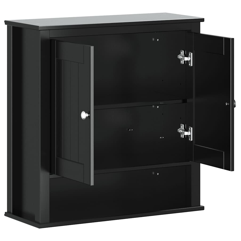 Badkamerkast BERG 69,5x27x71,5 cm massief grenenhout zwart is nu te koop bij PeponiXL, paradijselijk wonen!