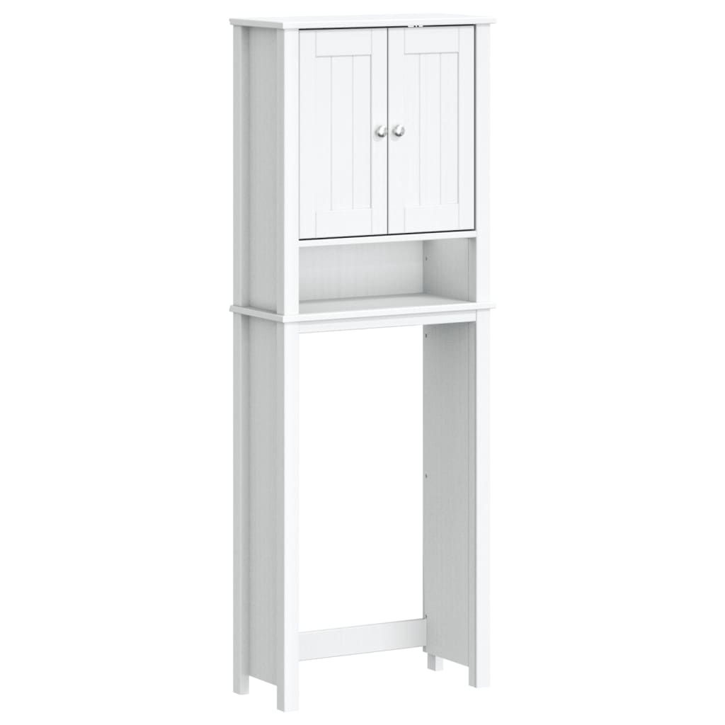 Toiletmeubel BERG 60x27x164,5 cm massief hout wit is nu te koop bij PeponiXL, paradijselijk wonen!